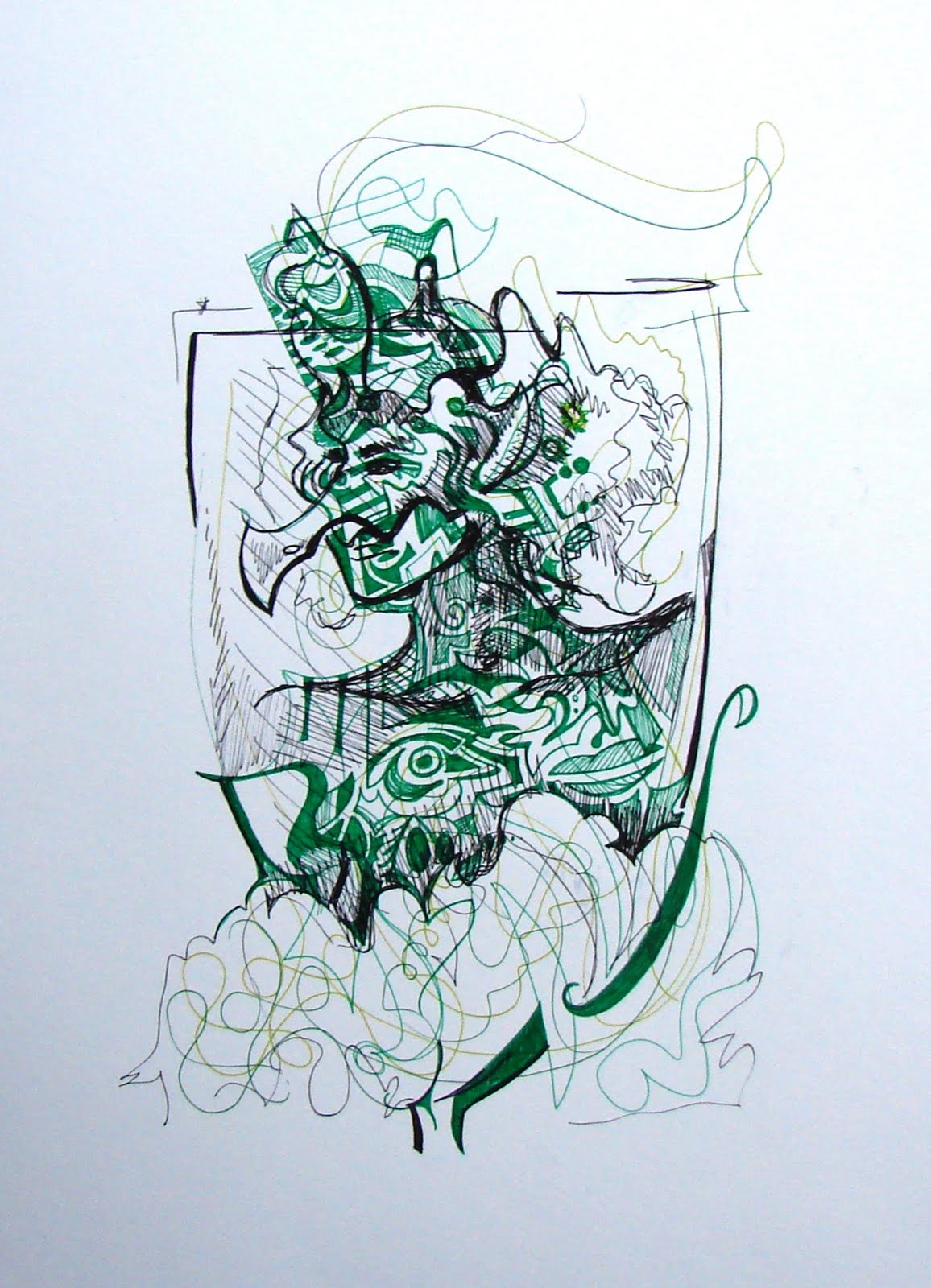 Art series - Ilustracion - Fibras - 75 Esperando el tren Buenos Aires WatsOnArt Josie Watson Arte