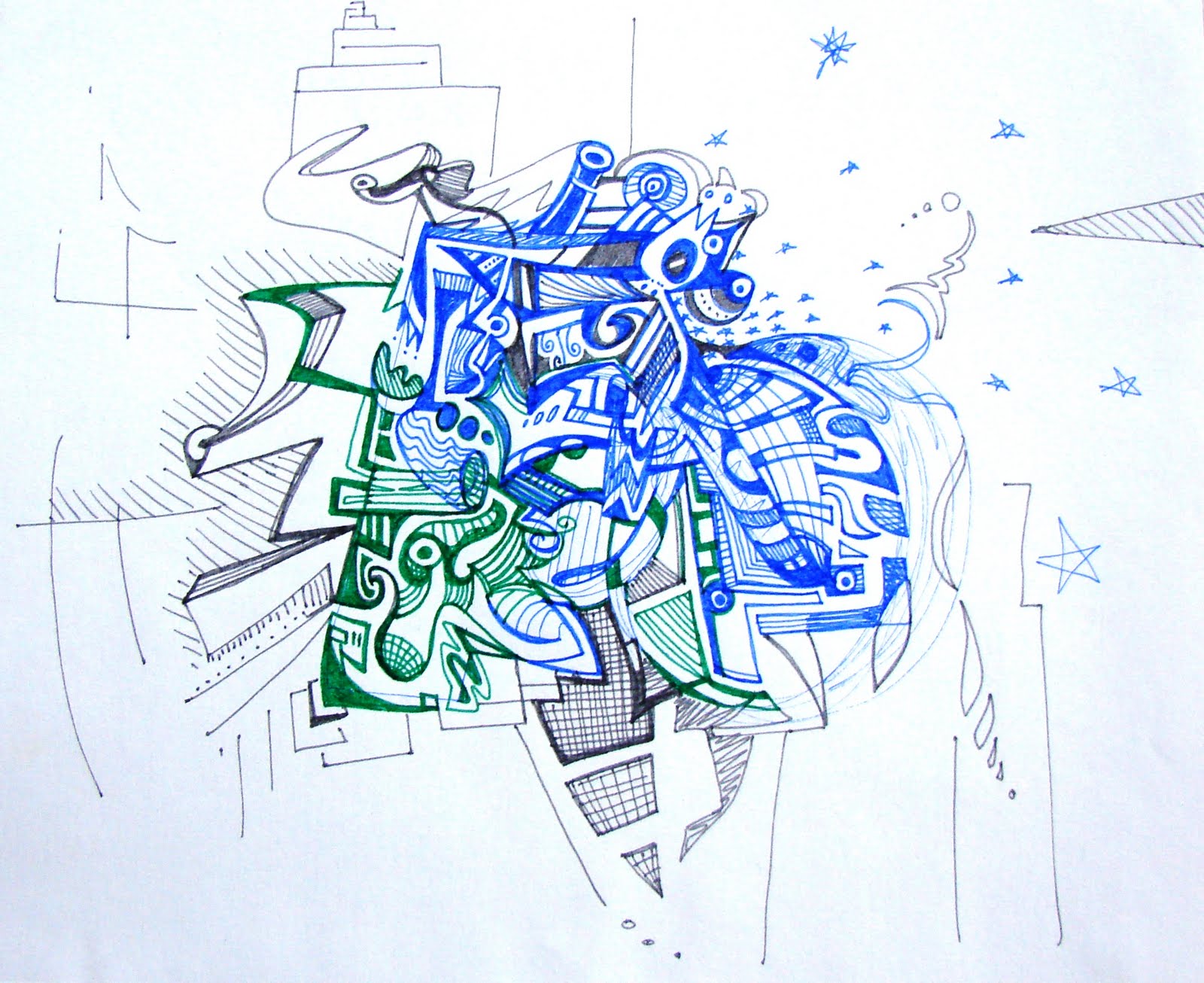 Art series - Ilustracion - Fibras - 82 Esperando el tren Buenos Aires WatsOnArt Josie Watson Arte