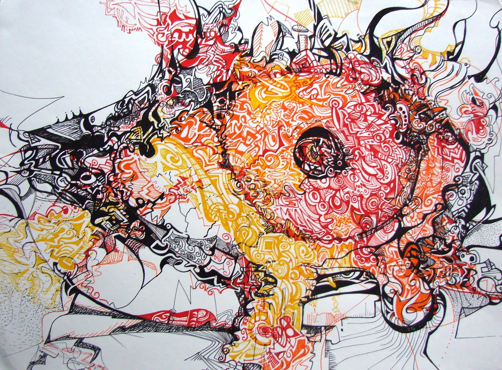 Art series - Ilustracion - Fibras - 83. Esperando el tren Buenos Aires WatsOnArt Josie Watson Arte