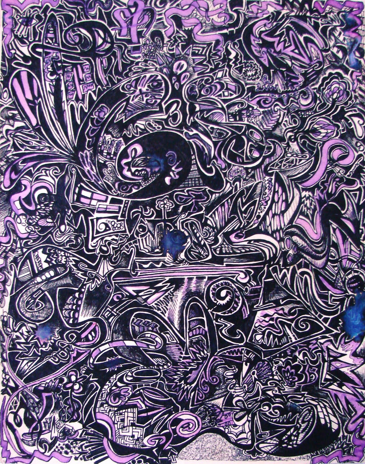 Art series - Ilustracion - Pinturas - First automatisms - 2 GVoid Esperando el tren Buenos Aires WatsOnArt Josie Watson Arte