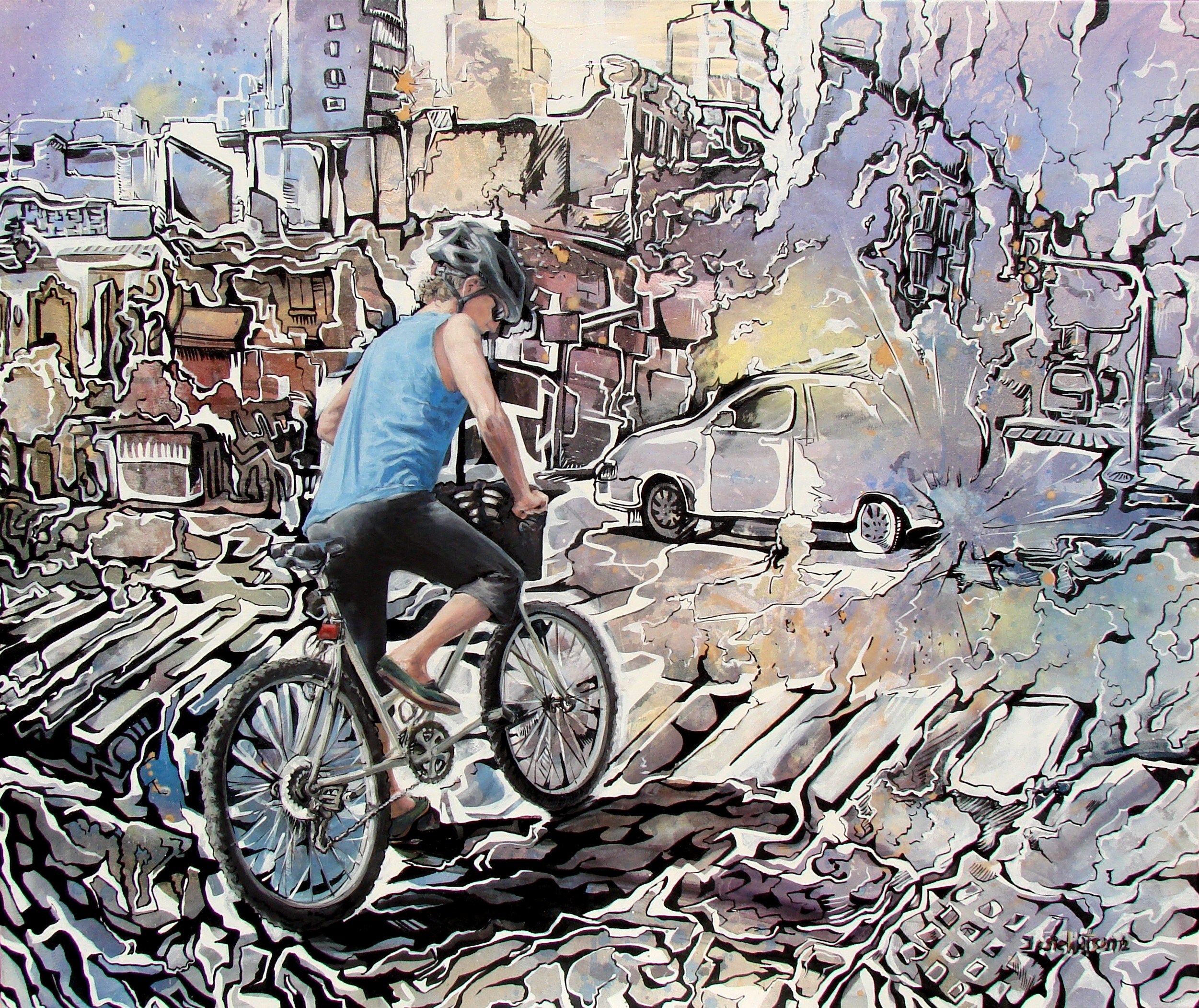 Esperando el tren Buenos Aires WatsOnArt Josie Watson Arte