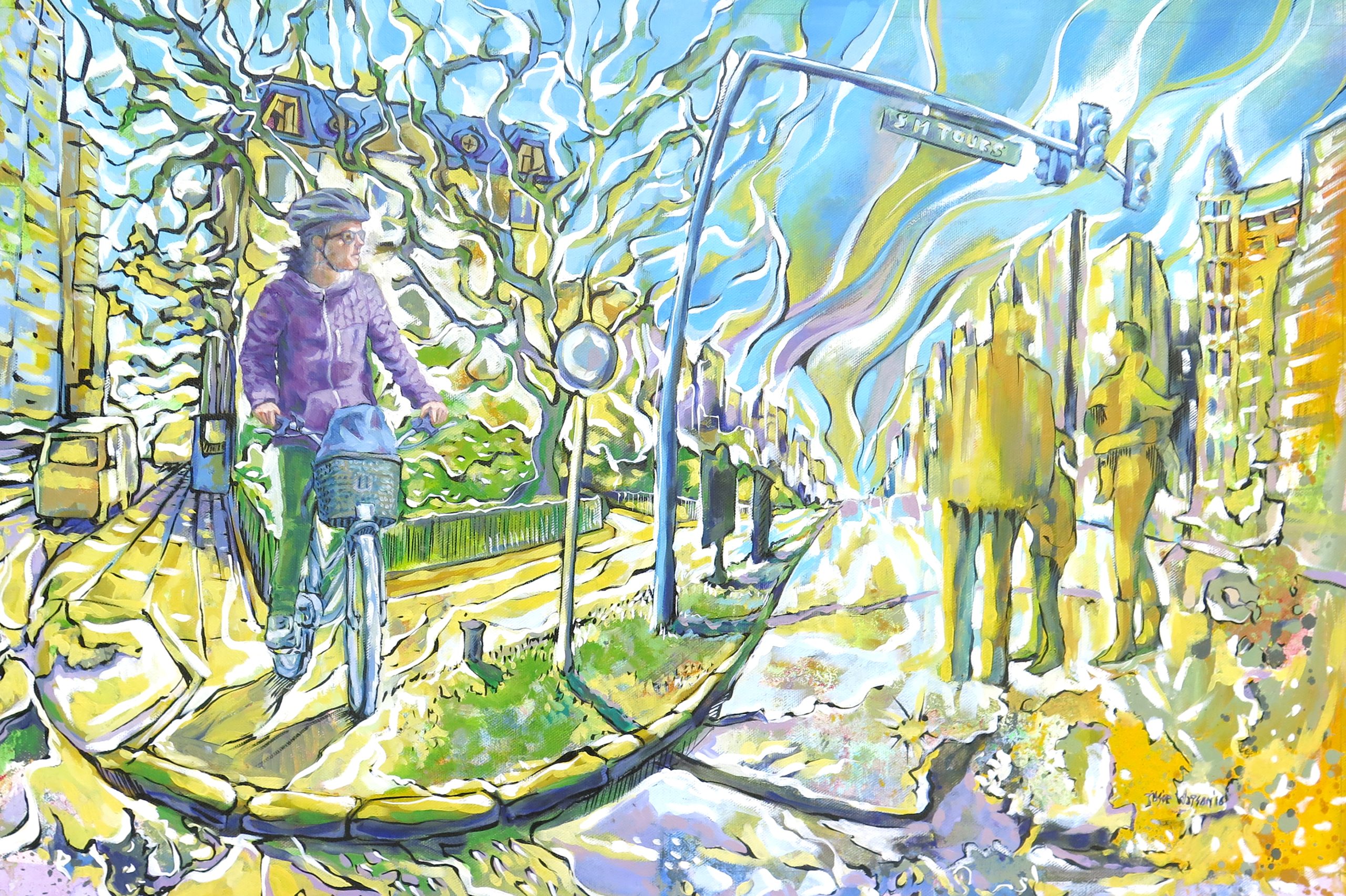 Esperando el tren Buenos Aires WatsOnArt Josie Watson Arte
