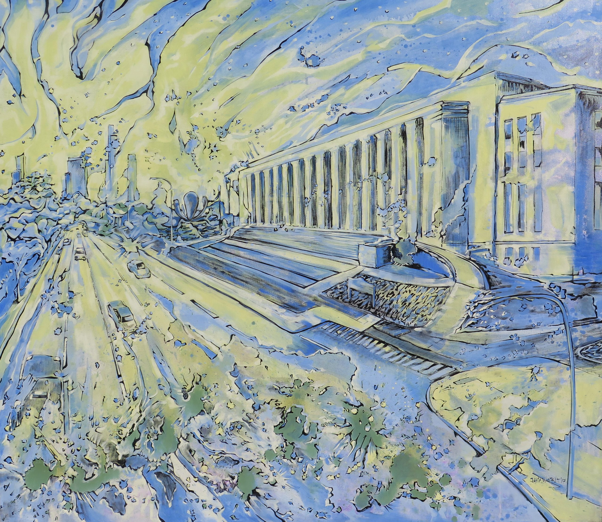 Esperando el tren Buenos Aires WatsOnArt Josie Watson Arte