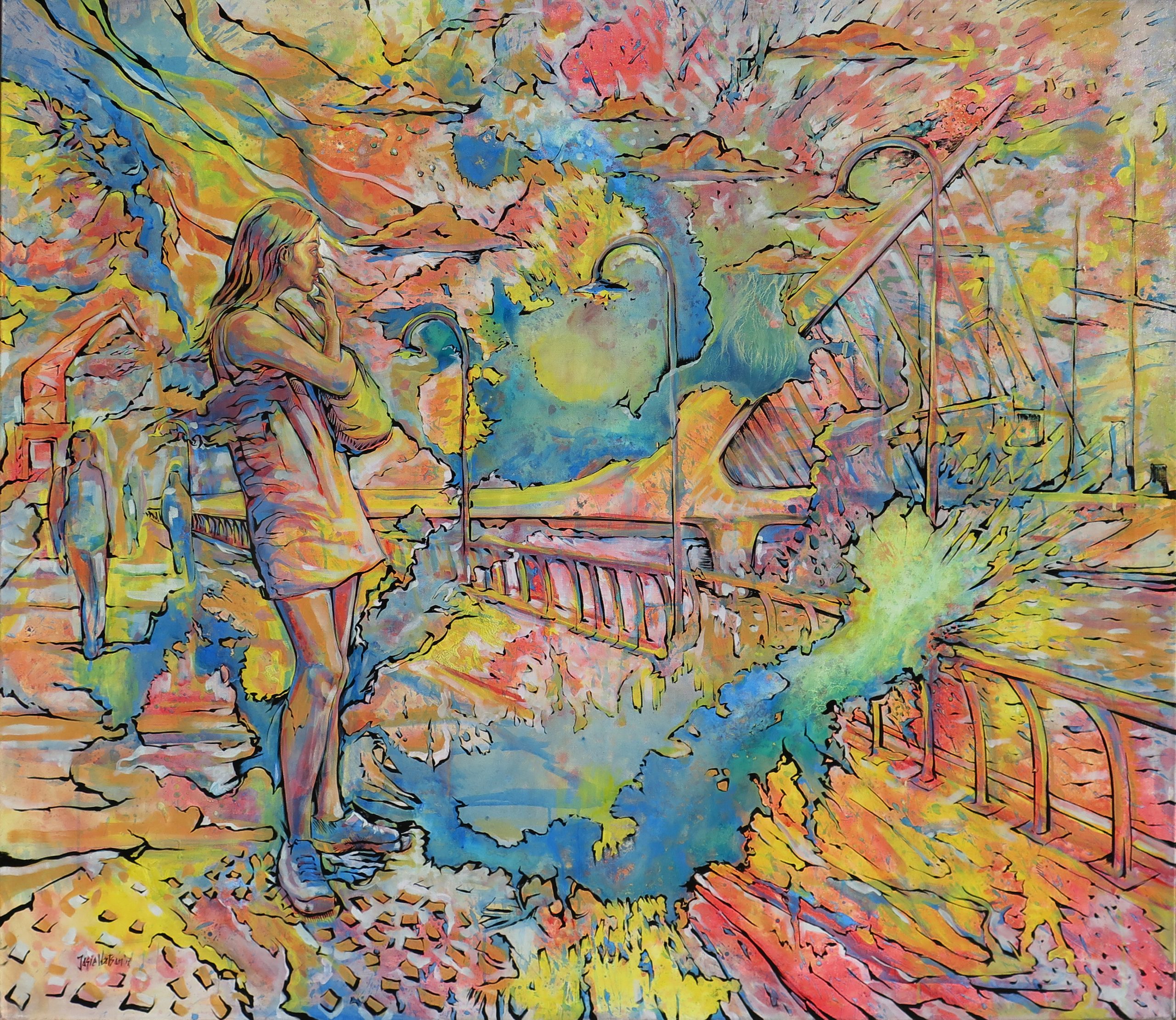 Esperando el tren Buenos Aires WatsOnArt Josie Watson Arte